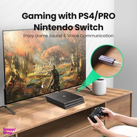 کارت صدا اکسترنال USB-A به Jack 3.5mm یوگرین مدل CM383 کد 80864