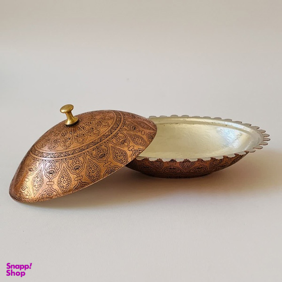 کره خوری مسی قلم زنی کد ZH311