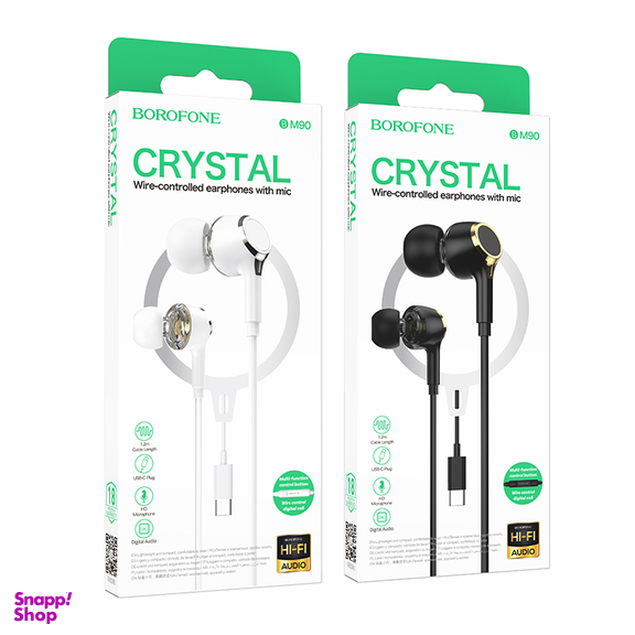 هندزفری باسیم بروفون مدل BM90 Type-C طول 1.2 متر