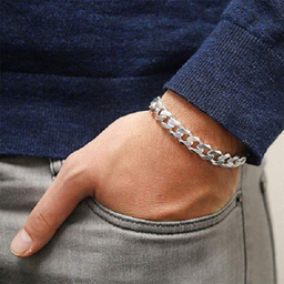 دستبند نقره مردانه گیرا مدل G0193