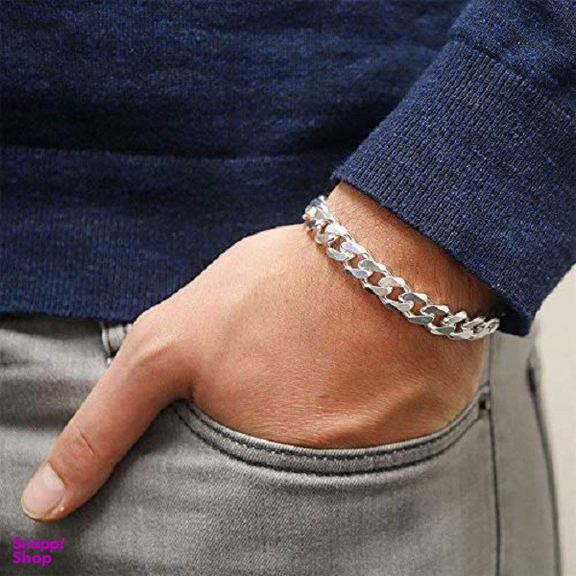 دستبند نقره مردانه گیرا مدل G0193