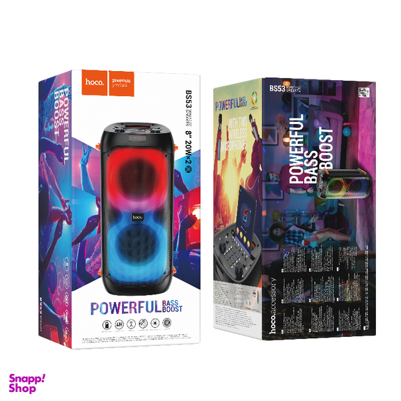 اسپیکر بلوتوثی قابل حمل هوکو مدل BS53 به همراه میکروفون