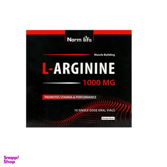 ویال خوراکی ال-آرژین 1000 میلی گرم نورم لایف بسته 10 عددی
