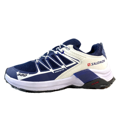 کتانی مردانه طرح سالامون کد 050 رنگ سفید سرمه ای