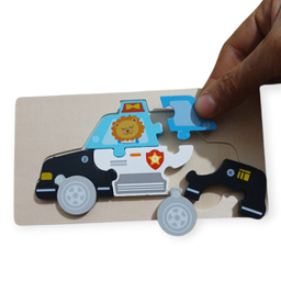 بازی آموزشی پازل برجسته طرح ماشین پلیس
