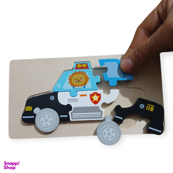 بازی آموزشی پازل برجسته طرح ماشین پلیس