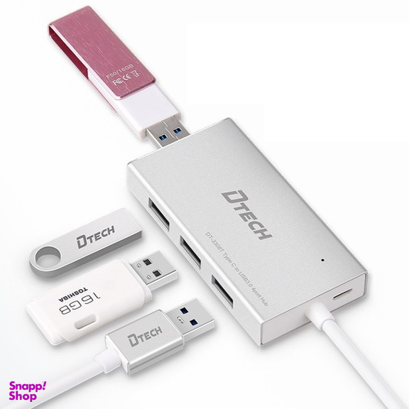 هاب 4 پورت USB 3 دیتک مدل DT-3308 طول 25 سانتی متر