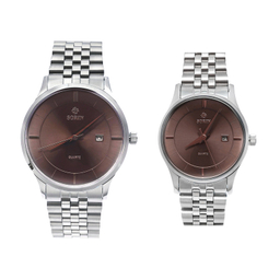 ست ساعت مچی عقربه ای زنانه و مردانه سورین مدل GL1015B-SS01D