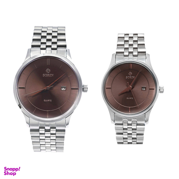 ست ساعت مچی عقربه ای زنانه و مردانه سورین مدل GL1015B-SS01D