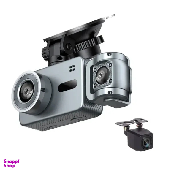 دوربین ثبت وقایع خودرو مدل 3 لنز کد DCR509-4K+WiFi به همراه دوربین عقب