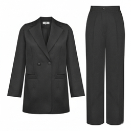ست کت و شلوار زنانه مدل HM404 رنگ مشکی