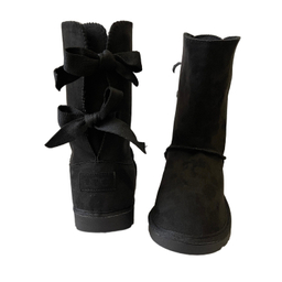 بوت زنانه طرح اگ مدل پشت بندی رنگ مشکی