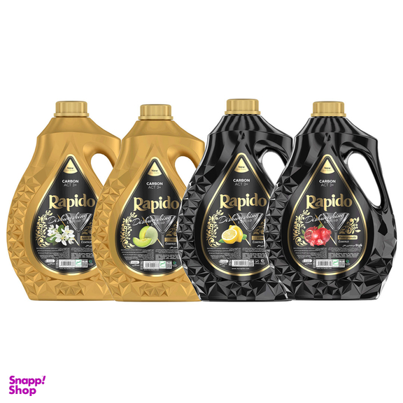 مایع ظرفشویی راپیدو مدل ذغالی حجم ۳ لیتر