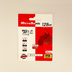 کارت حافظه microSDXC میکروسونیک مدل 533X-A1-V30 کلاس 10 استاندارد UHS-I U3 سرعت 80MBps ظرفیت 128 گیگابایت
