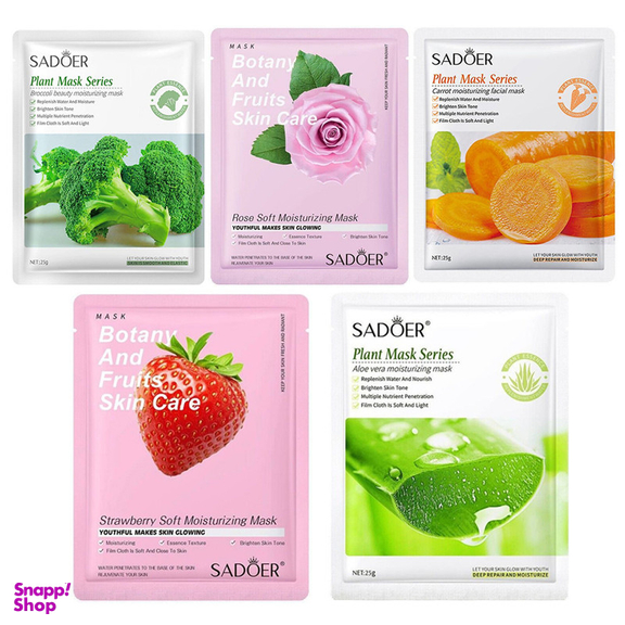 ماسک صورت سادور مدل Plant وزن 25 گرم بسته 10 عددی