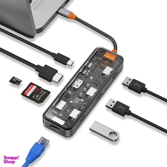 هاب 8 پورت USB-C بیوا مدل HUB-03