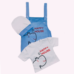 ست 3 تکه لباس نوزادی مدل Happy کد M01