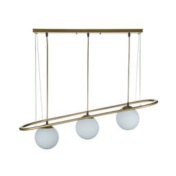 لوستر خطی آرام مدل 3 شعله حباب سفید کد 810