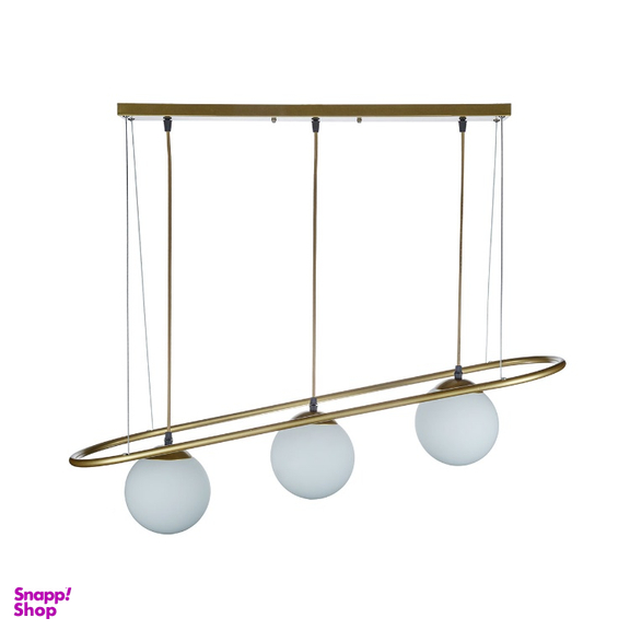 لوستر خطی آرام مدل 3 شعله حباب سفید کد 810