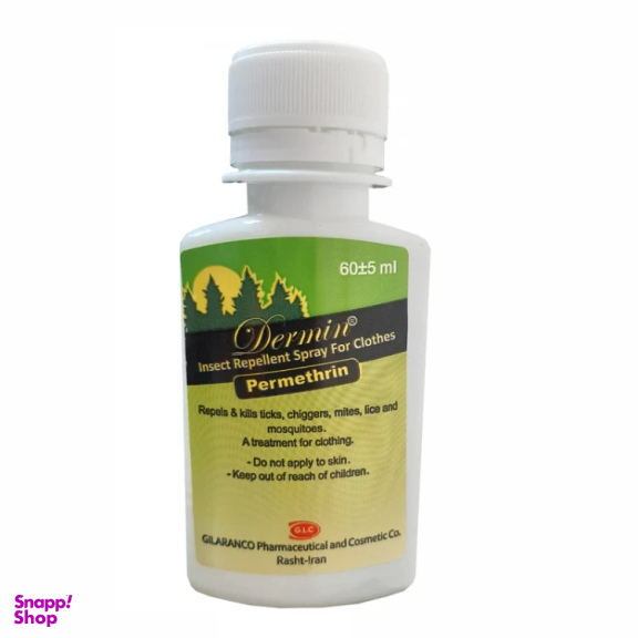 اسپری دور کننده حشرات درمین مدل Permethrin حجم 60 میلی لیتر
