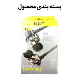 هندزفری باسیم اکو مدل E1 طول 1.2 متر