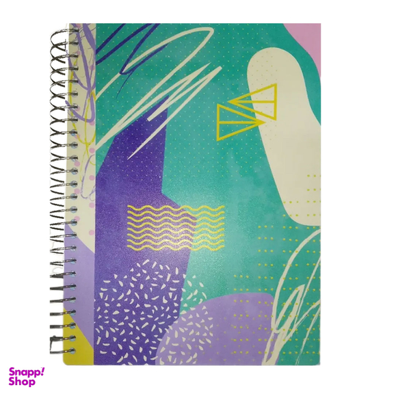 دفتر مشق 200 برگ شمس طرح رنگارنگ اکلیلی