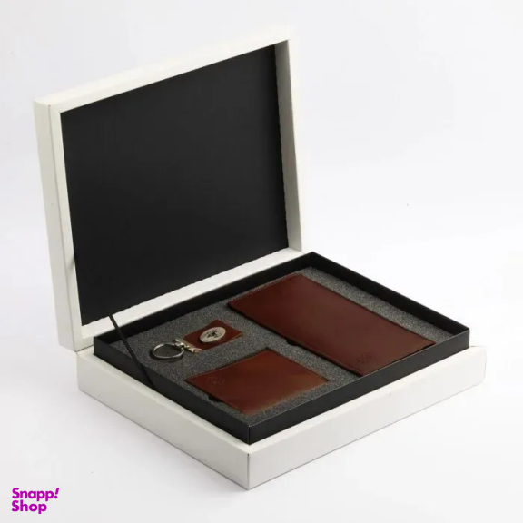 ست کیف پول و جاکارتی و جاکلیدی مردانه حقی کد LS24BR