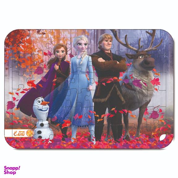 پازل چوبی نارنگی لند مدل السا 48 تکه سایز A3