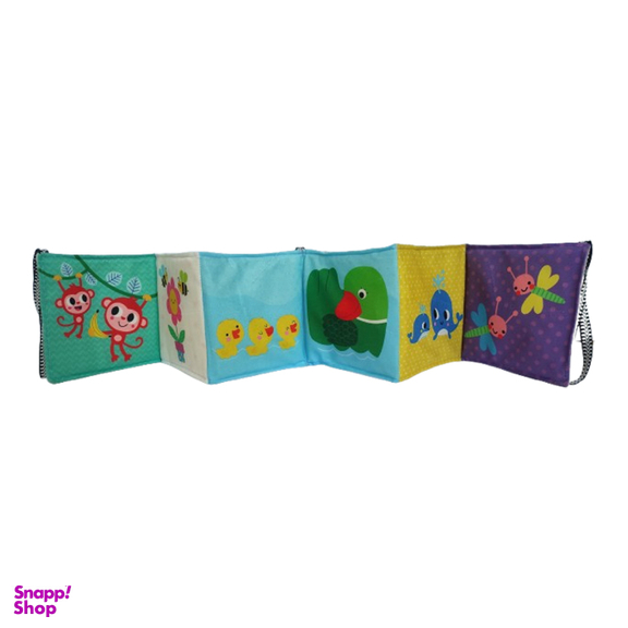 بازی آموزشی انتشارات ماه کوچولو مدل کتاب دور تختی جغجغه ای نوزاد کد 02