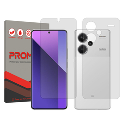 محافظ صفحه نمایش شفاف پرومیت مدل Resistant مناسب گوشی موبایل شیائومی Redmi Note 13 Pro Plus به همراه محافظ پشت گوشی
