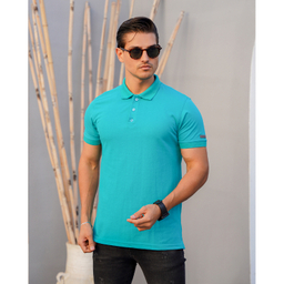 پولوشرت مردانه مالدینی کد PO-117 رنگ سبز دریایی