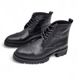 نیم بوت مردانه چرم ریباری مدل Z31 رنگ مشکی