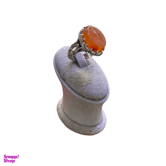 انگشتر نقره 925 عیار مردانه طرح عقیق خطاطی کد HOSS011