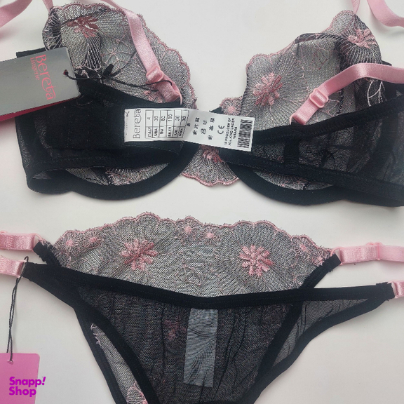 ست شورت و سوتین زنانه برتا کد 2020BS رنگ مشکی