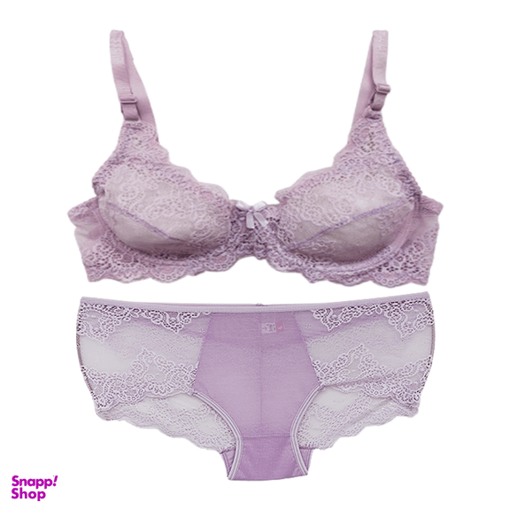 ست شورت و سوتین زنانه ژوبین کد J-3021 رنگ یاسی