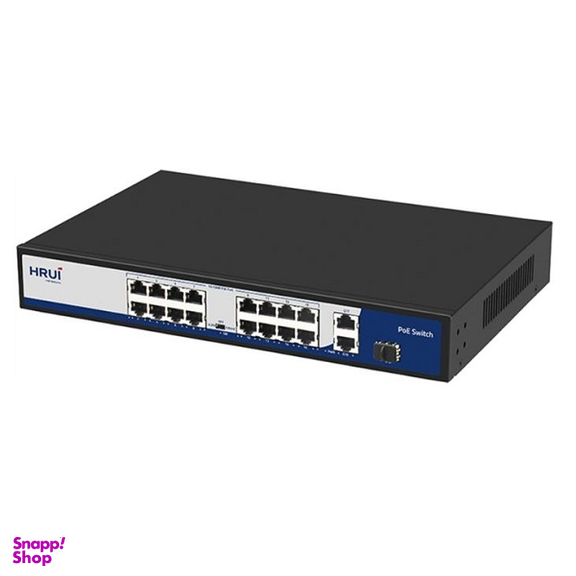 سوئیچ PoE شبکه 16 پورت اچ ار یو ای مدل HRUI HR901-AF-1621GS-200