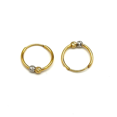 گوشواره طلا 18 عیار زنانه حسام گالری مدل حلقه‌ای البرنادو کد G41