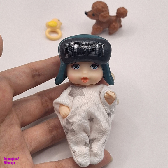عروسک ناب سل مدل پسر بچه کلاه به سر ارتفاع 8 سانتی متر مجموعه 3 عددی