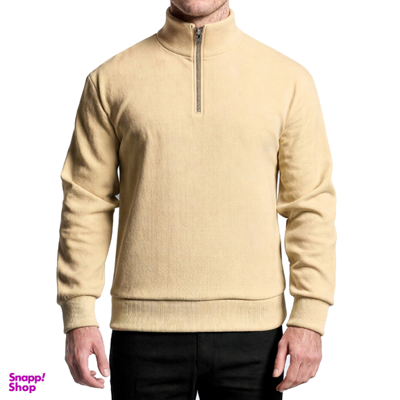 دورس نیم زیپ مردانه کد 736 رنگ کرم