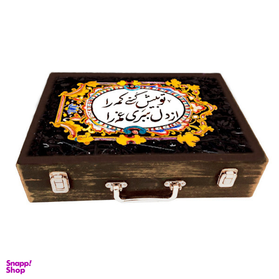 جعبه هدیه مدل چمدان طرح کاشی کد WSL550
