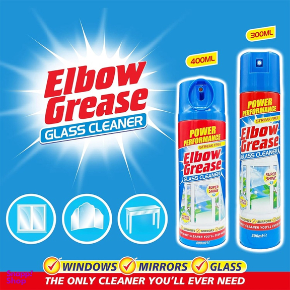 اسپری شیشه پاک کن البو گریس مدل Glass Cleaner حجم 400 میلی لیتر