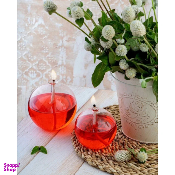 شمع شیشهای مدل حبابی بزرگ