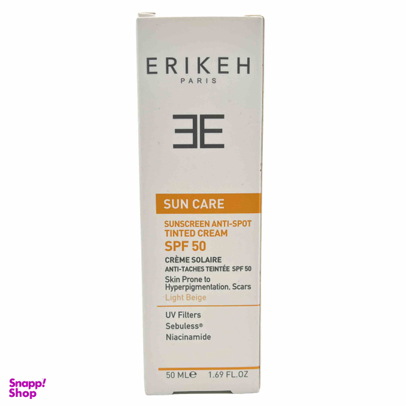 کرم ضد آفتاب اریکه مدل Anti-Spot رنگ بژ طبیعی حجم 50 میلی لیتر