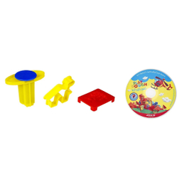 خمیر بازی 10 رنگ آریا مدل سطلی آبی