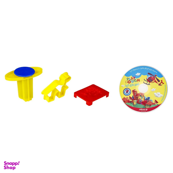 خمیر بازی 10 رنگ آریا مدل سطلی آبی