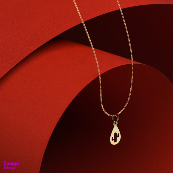 گردنبند طلا 18 عیار زنانه مدوپد مدل کاکتوس کد PP2-1-1190