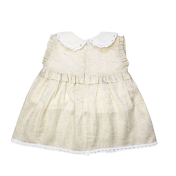 پیراهن مجلسی نوزادی کد 10048 رنگ کرم