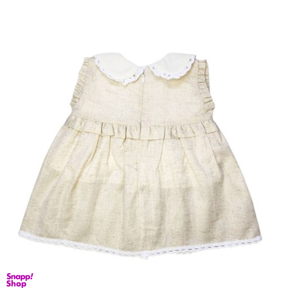 پیراهن مجلسی نوزادی کد 10048 رنگ کرم