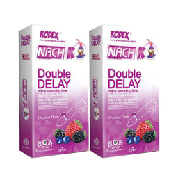 مجموعه دو عددی کاندوم ناچ کدکس مدل Double Delay حاوی حلقه تاخیری بسته 10 عددی