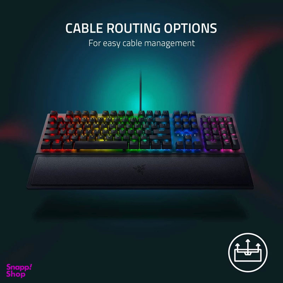 کیبورد مخصوص بازی ریزر (Razer) مدل BLACKWIDOW V3 Chroma RGB With Green Switch